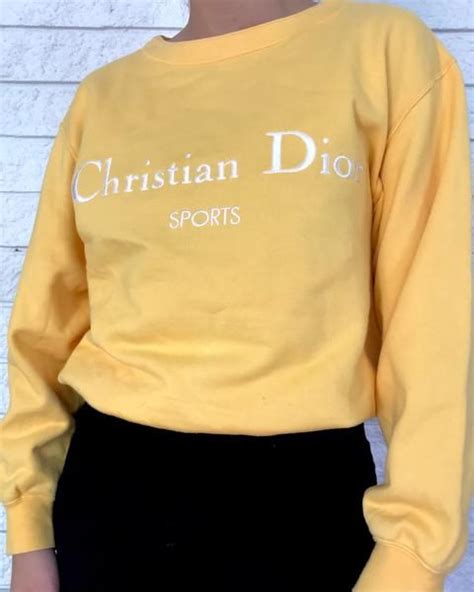 dior yellow sweatshirt